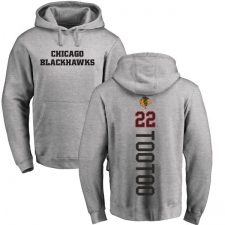 NHL Adidas Chicago Blackhawks #22 Jordin Tootoo Ash Backer Pullover Hoodie