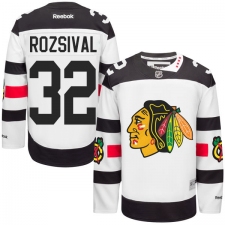 Men's Reebok Chicago Blackhawks #32 Michal Rozsival Authentic White 2016 Stadium Series NHL Jersey