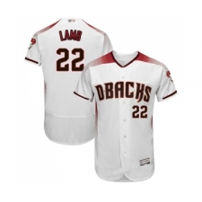 Men's Arizona Diamondbacks #22 Jake Lamb White Home Authentic Collection Flex Base Baseball Jersey