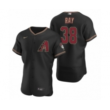 Men's Arizona Diamondbacks #38 Robbie Ray Nike Black Authentic 2020 Alternate Jersey