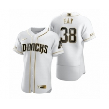 Men's Arizona Diamondbacks #38 Robbie Ray Nike White Authentic Golden Edition Jersey