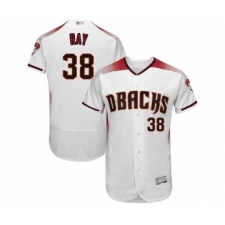 Men's Arizona Diamondbacks #38 Robbie Ray White Home Authentic Collection Flex Base Baseball Jersey