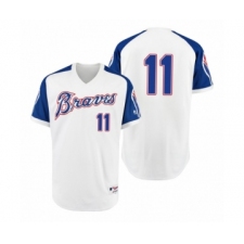 Women Braves #11 Ender Inciarte White 1974 Turn Back the Clock Authentic Jersey