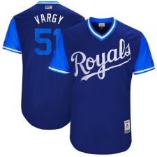 Men's Majestic Kansas City Royals #51 Jason Vargas 