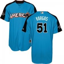 Youth Majestic Kansas City Royals #51 Jason Vargas Authentic Blue American League 2017 MLB All-Star MLB Jersey