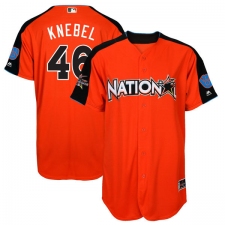Youth Majestic Milwaukee Brewers #46 Corey Knebel Authentic Orange National League 2017 MLB All-Star MLB Jersey