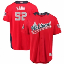 Men's Majestic San Diego Padres #52 Brad Hand Game Red National League 2018 MLB All-Star MLB Jersey
