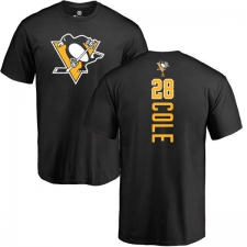 NHL Adidas Pittsburgh Penguins #28 Ian Cole Black Backer T-Shirt