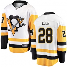 Youth Pittsburgh Penguins #28 Ian Cole Fanatics Branded White Away Breakaway NHL Jersey