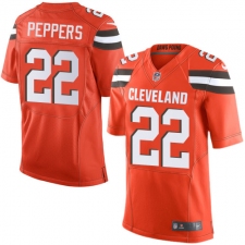Men's Nike Cleveland Browns #22 Jabrill Peppers Elite Orange Alternate NFL Jersey
