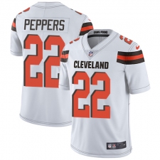 Men's Nike Cleveland Browns #22 Jabrill Peppers White Vapor Untouchable Limited Player NFL Jersey