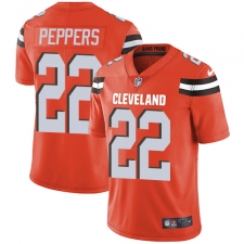 Youth Nike Cleveland Browns #22 Jabrill Peppers Elite Orange Alternate NFL Jersey