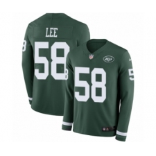 Youth Nike New York Jets #58 Darron Lee Limited Green Therma Long Sleeve NFL Jersey