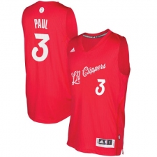 Men's Adidas Los Angeles Clippers #3 Chris Paul Swingman Red 2016-2017 Christmas Day NBA Jersey