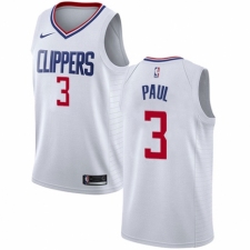 Men's Nike Los Angeles Clippers #3 Chris Paul Authentic White NBA Jersey - Association Edition