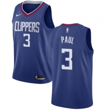 Men's Nike Los Angeles Clippers #3 Chris Paul Swingman Blue Road NBA Jersey - Icon Edition