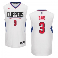 Youth Adidas Los Angeles Clippers #3 Chris Paul Authentic White Home NBA Jersey