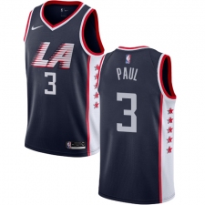 Youth Nike Los Angeles Clippers #3 Chris Paul Swingman Navy Blue NBA Jersey - City Edition