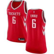 Women's Nike Houston Rockets #6 Tyler Ennis Authentic Red Road NBA Jersey - Icon Edition