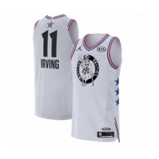 Men's Jordan Boston Celtics #11 Kyrie Irving Authentic White 2019 All-Star Game Basketball Jersey
