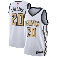 Men's Nike Atlanta Hawks #20 John Collins Swingman White NBA Jersey - City Edition
