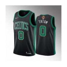 Men's Boston Celtics #0 Jayson Tatum 2022 Black Finals Stitched Jersey