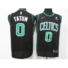 Men's Boston Celtics #0 Jayson Tatum Nike Black Swingman Player Jersey