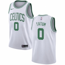 Men's Nike Boston Celtics #0 Jayson Tatum Authentic White NBA Jersey - Association Edition