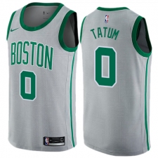 Men's Nike Boston Celtics #0 Jayson Tatum Swingman Gray NBA Jersey - City Edition