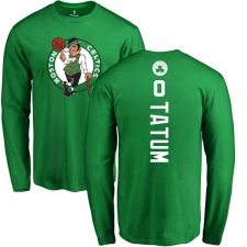 NBA Nike Boston Celtics #0 Jayson Tatum Kelly Green Backer Long Sleeve T-Shirt