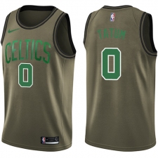 Youth Nike Boston Celtics #0 Jayson Tatum Swingman Green Salute to Service NBA Jersey