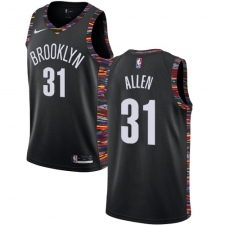 Men's Nike Brooklyn Nets #31 Jarrett Allen Swingman Black NBA Jersey - 2018 19 City Edition