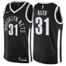Men's Nike Brooklyn Nets #31 Jarrett Allen Swingman Black NBA Jersey - City Edition