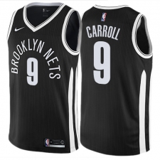 Men's Nike Brooklyn Nets #9 DeMarre Carroll Authentic Black NBA Jersey - City Edition