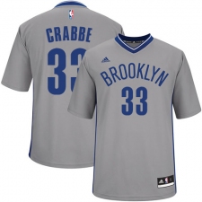 Men's Adidas Brooklyn Nets #33 Allen Crabbe Authentic Gray Alternate NBA Jersey