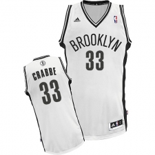 Men's Adidas Brooklyn Nets #33 Allen Crabbe Swingman White Home NBA Jersey