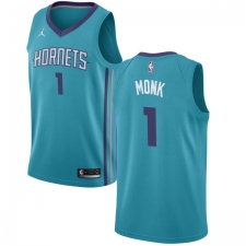 Women's Nike Jordan Charlotte Hornets #1 Malik Monk Authentic Teal NBA Jersey - Icon Edition