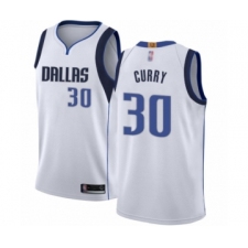 Women's Dallas Mavericks #30 Seth Curry Authentic White Basketball Jersey - Association Edition