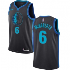 Men's Nike Dallas Mavericks #6 Josh McRoberts Swingman Charcoal NBA Jersey - City Edition