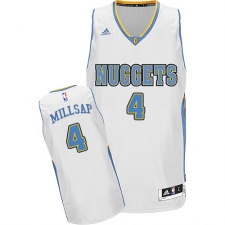 Youth Adidas Denver Nuggets #4 Paul Millsap Swingman White Home NBA Jersey