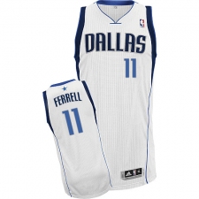Men's Adidas Dallas Mavericks #11 Yogi Ferrell Authentic White Home NBA Jersey