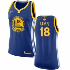 Women's Nike Golden State Warriors #18 Omri Casspi Authentic Royal Blue Road 2018 NBA Finals Bound NBA Jersey - Icon Edition