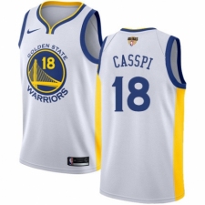 Youth Nike Golden State Warriors #18 Omri Casspi Authentic White Home 2018 NBA Finals Bound NBA Jersey - Association Edition
