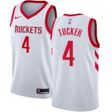 Men's Nike Houston Rockets #4 PJ Tucker White NBA Swingman Association Edition Jersey