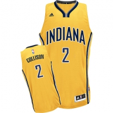 Men's Adidas Indiana Pacers #2 Darren Collison Swingman Gold Alternate NBA Jersey