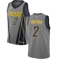 Men's Nike Indiana Pacers #2 Darren Collison Swingman Gray NBA Jersey - City Edition
