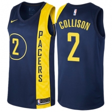Men's Nike Indiana Pacers #2 Darren Collison Swingman Navy Blue NBA Jersey - City Edition