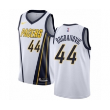 Men's Nike Indiana Pacers #44 Bojan Bogdanovic White Swingman Jersey - Earned Edition