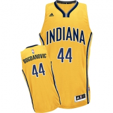 Women's Adidas Indiana Pacers #44 Bojan Bogdanovic Swingman Gold Alternate NBA Jersey