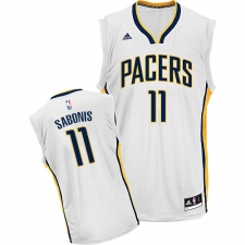 Men's Adidas Indiana Pacers #11 Domantas Sabonis Swingman White Home NBA Jersey